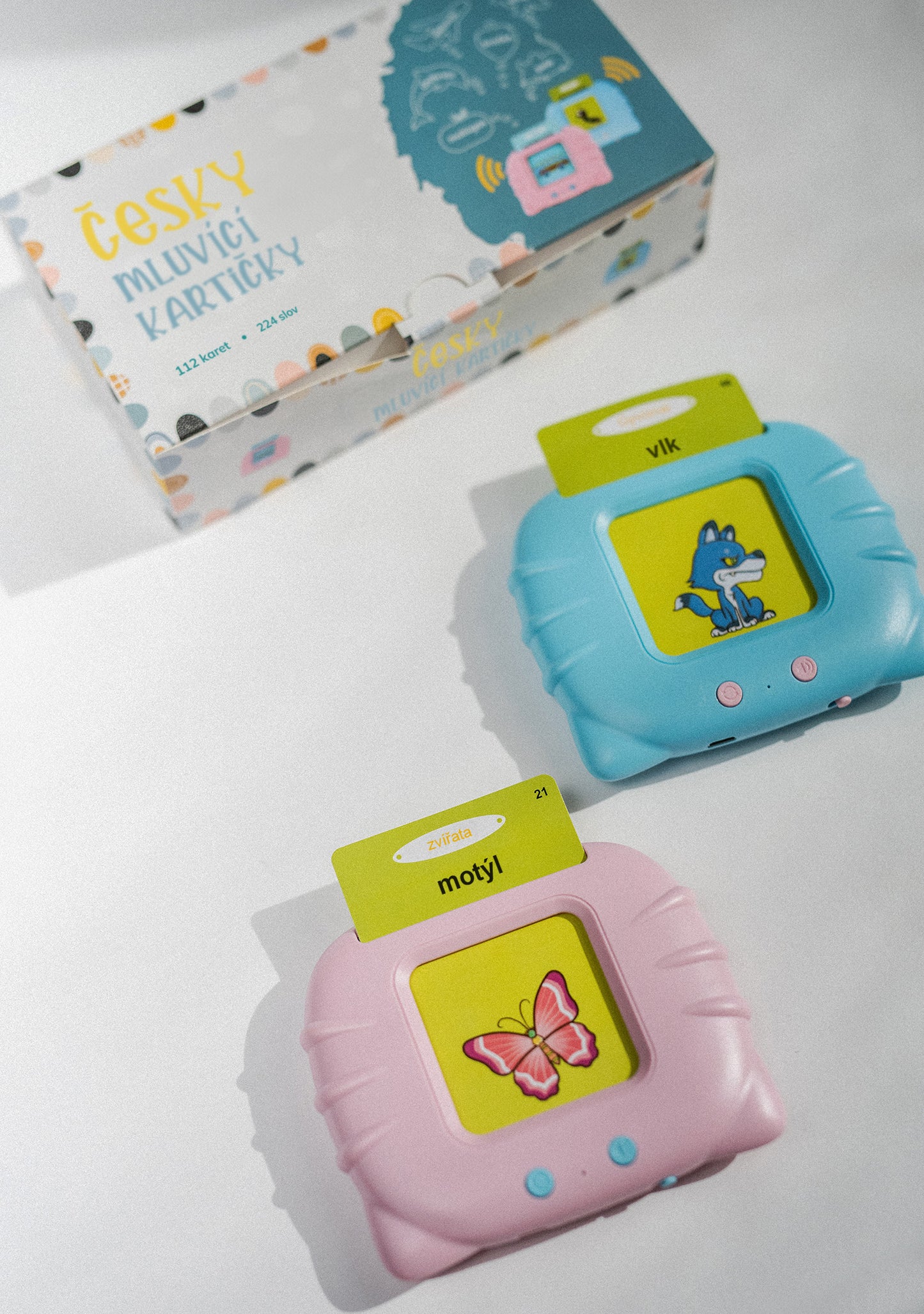 VÝPRODEJ: ČESKY MLUVÍCÍ KARTIČKY (modré)