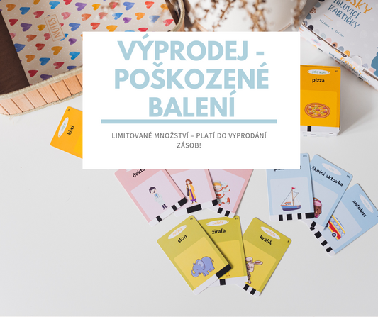VÝPRODEJ: ČESKY MLUVÍCÍ KARTIČKY (modré)